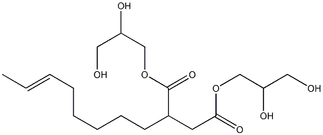 2-(6-Octenyl)succinic acid bis(2,3-dihydroxypropyl) ester Struktur