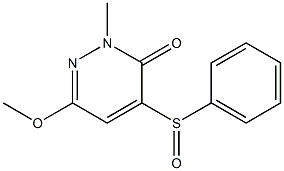 6-Methoxy-2-methyl-4-(phenylsulfinyl)pyridazin-3(2H)-one Struktur