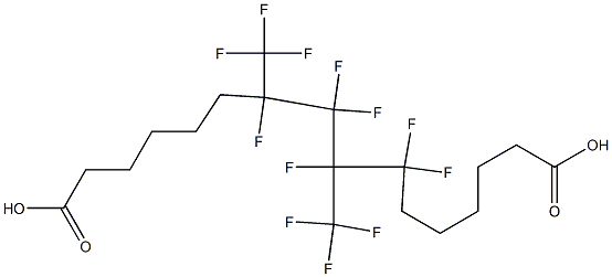 7,9-Bis(trifluoromethyl)-7,8,8,9,10,10-hexafluorohexadecanedioic acid Struktur