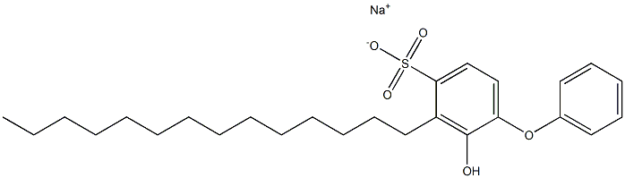 2-Hydroxy-3-tetradecyl[oxybisbenzene]-4-sulfonic acid sodium salt Struktur