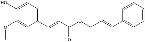 4-Hydroxy-3-methoxycinnamic acid 3-phenyl-2-propenyl ester Struktur