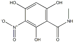 2,4,6-Trihydroxy-3-nitro-N-methylbenzamide Struktur