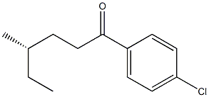 [S,(+)]-1-(4-Chlorophenyl)-4-methyl-1-hexanone Struktur