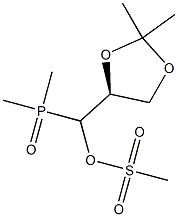 [(S)-(2,2-Dimethyl-1,3-dioxolan-4-yl)(methylsulfonyloxy)methyl]dimethylphosphine oxide Struktur