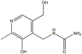 5-Hydroxy-6-methyl-4-(ureidomethyl)pyridine-3-methanol Struktur