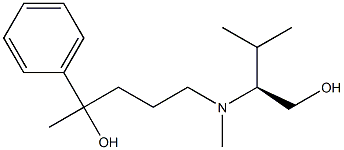 5-[N-[(S)-1-Hydroxymethyl-2-methylpropyl]methylamino]-2-phenyl-2-pentanol Struktur