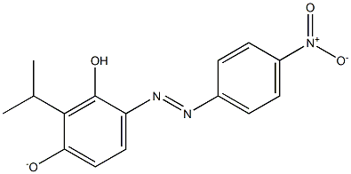 4-[(4-Nitrophenyl)azo]-3-hydroxy-2-isopropylbenzene-1-olate Struktur