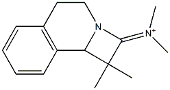 N-[(1,1-Dimethyl-1,4,5,9b-tetrahydro-2H-azeto[2,1-a]isoquinoline)-2-ylidene]-N-methylmethanaminium Struktur