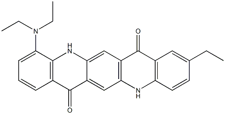 4-(Diethylamino)-9-ethyl-5,12-dihydroquino[2,3-b]acridine-7,14-dione Struktur