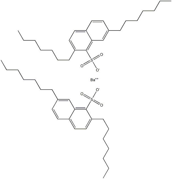 Bis(2,7-diheptyl-1-naphthalenesulfonic acid)barium salt Struktur