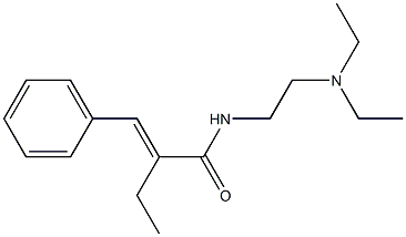 N-(2-Diethylaminoethyl)-2-ethyl-3-phenylpropenamide Struktur