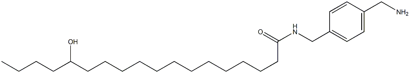 14-Hydroxy-N-(4-aminomethylbenzyl)stearamide Struktur