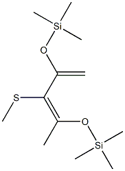 2,4-Bis(trimethylsilyloxy)-3-methylthio-1,3-pentadiene Struktur