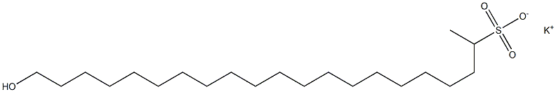 21-Hydroxyhenicosane-2-sulfonic acid potassium salt Struktur