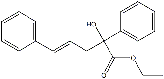 2-Hydroxy-2,5-diphenyl-4-pentenoic acid ethyl ester Struktur