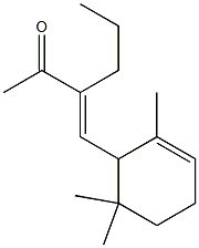 4-(2,6,6-Trimethyl-2-cyclohexenyl)-3-propyl-3-buten-2-one Struktur