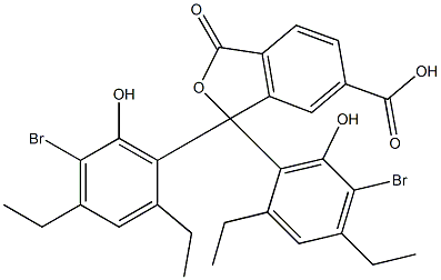 1,1-Bis(5-bromo-2,4-diethyl-6-hydroxyphenyl)-1,3-dihydro-3-oxoisobenzofuran-6-carboxylic acid Struktur