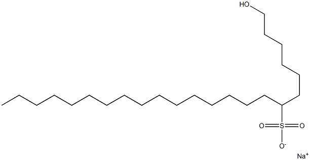 1-Hydroxytricosane-7-sulfonic acid sodium salt Struktur