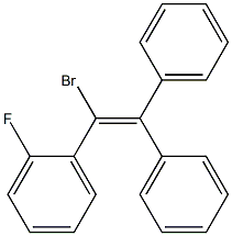 1-Bromo-2,2-diphenyl-1-(o-fluorophenyl)ethene Struktur