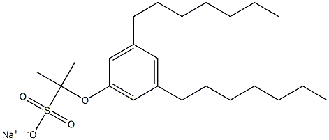 2-(3,5-Diheptylphenoxy)propane-2-sulfonic acid sodium salt Struktur