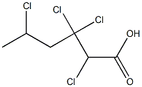 2,3,3,5-Tetrachlorohexanoic acid Struktur