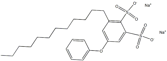 5-Dodecyl[oxybisbenzene]-3,4-disulfonic acid disodium salt Struktur