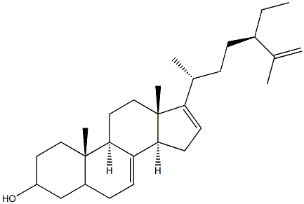 Stigmasta-7,16,25-trien-3-ol Struktur