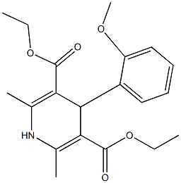 4-(2-Methoxyphenyl)-2,6-dimethyl-1,4-dihydropyridine-3,5-dicarboxylic acid diethyl ester Struktur