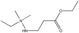 2-(2-Ethoxycarbonylethyl)-1-ethyl-1,1-dimethylhydrazinium Struktur