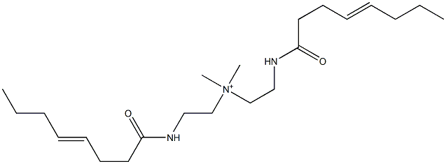 N,N-Dimethyl-2-(4-octenoylamino)-N-[2-(4-octenoylamino)ethyl]ethanaminium Struktur