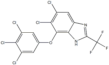 5,6-Dichloro-7-(3,4,5-trichlorophenoxy)-2-trifluoromethyl-1H-benzimidazole Struktur