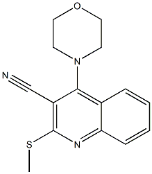 4-Morpholino-2-(methylthio)quinoline-3-carbonitrile Struktur