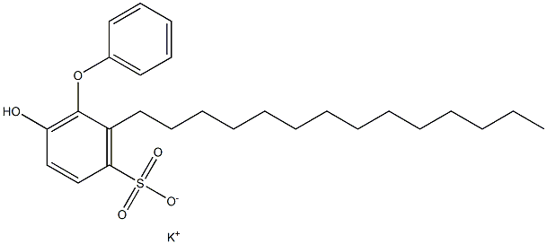 6-Hydroxy-2-tetradecyl[oxybisbenzene]-3-sulfonic acid potassium salt Struktur