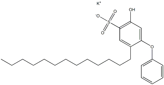 5-Hydroxy-2-tridecyl[oxybisbenzene]-4-sulfonic acid potassium salt Struktur