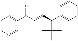 (2E,4R)-5,5-Dimethyl-1,4-diphenyl-2-hexen-1-one Struktur