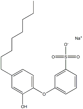 2'-Hydroxy-4'-octyl[oxybisbenzene]-3-sulfonic acid sodium salt Struktur