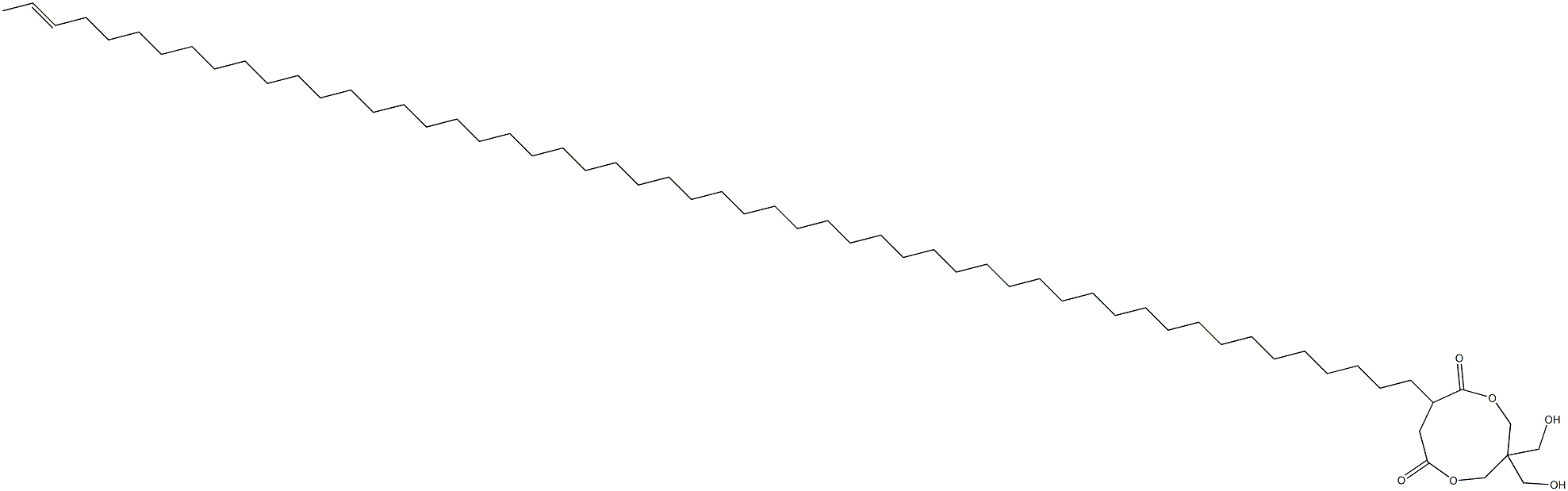 3,3-Bis(hydroxymethyl)-8-(52-tetrapentacontenyl)-1,5-dioxacyclononane-6,9-dione Struktur