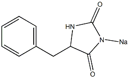 5-Benzyl-3-sodio-2,4-imidazolidinedione Struktur