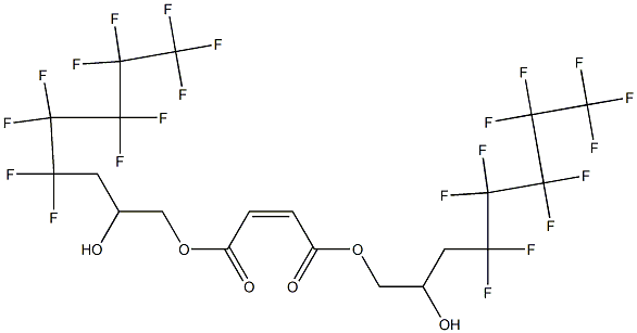 Maleic acid bis(4,4,5,5,6,6,7,7,8,8,8-undecafluoro-2-hydroxyoctyl) ester Struktur