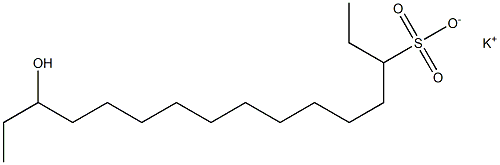 14-Hydroxyhexadecane-3-sulfonic acid potassium salt Struktur