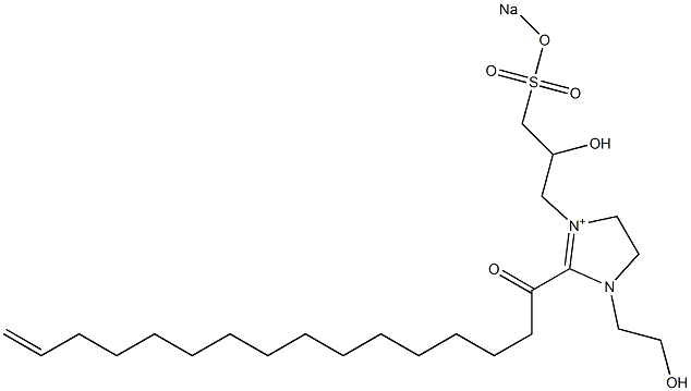 1-(2-Hydroxyethyl)-3-[2-hydroxy-3-(sodiooxysulfonyl)propyl]-2-(15-hexadecenoyl)-2-imidazoline-3-ium Struktur