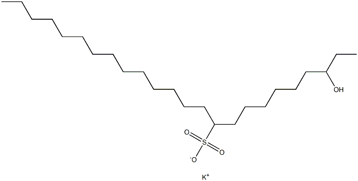 3-Hydroxytetracosane-10-sulfonic acid potassium salt Struktur