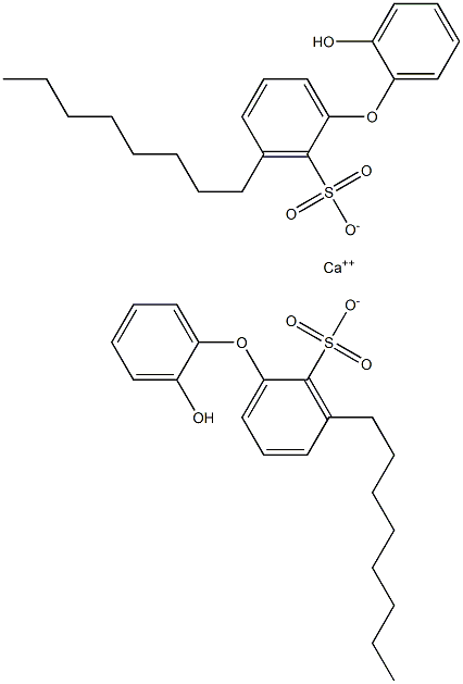 Bis(2'-hydroxy-3-octyl[oxybisbenzene]-2-sulfonic acid)calcium salt Struktur