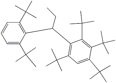 1-(2,3,4,6-Tetra-tert-butylphenyl)-1-(2,6-di-tert-butylphenyl)propane Struktur