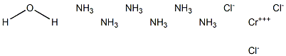 Hexaamminechromium(III) trichloride hydrate Struktur