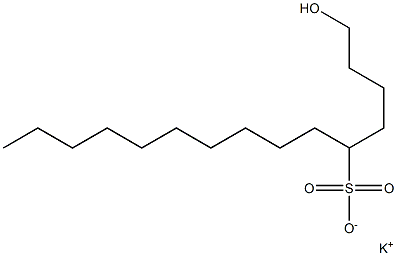 1-Hydroxypentadecane-5-sulfonic acid potassium salt Struktur