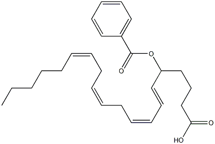 (6E,8Z,11Z,14Z)-5-Benzoyloxy-6,8,11,14-icosatetraenoic acid Struktur