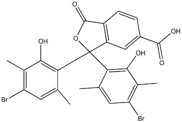 1,1-Bis(4-bromo-6-hydroxy-2,5-dimethylphenyl)-1,3-dihydro-3-oxoisobenzofuran-6-carboxylic acid Struktur