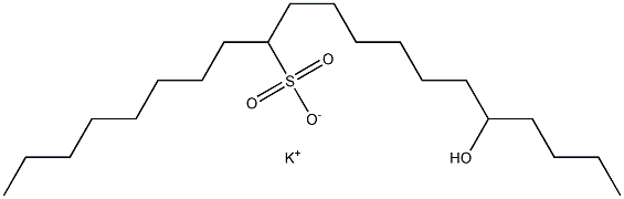 16-Hydroxyicosane-9-sulfonic acid potassium salt Struktur