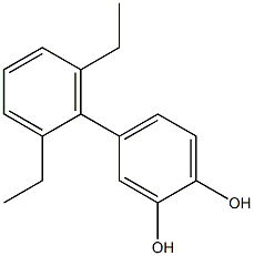 4-(2,6-Diethylphenyl)benzene-1,2-diol Struktur